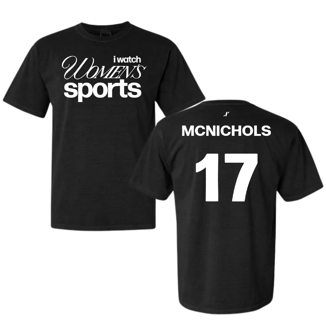 Florida International University Softball Black WHM Comfort Colors Tee - #17 Brooke McNichols