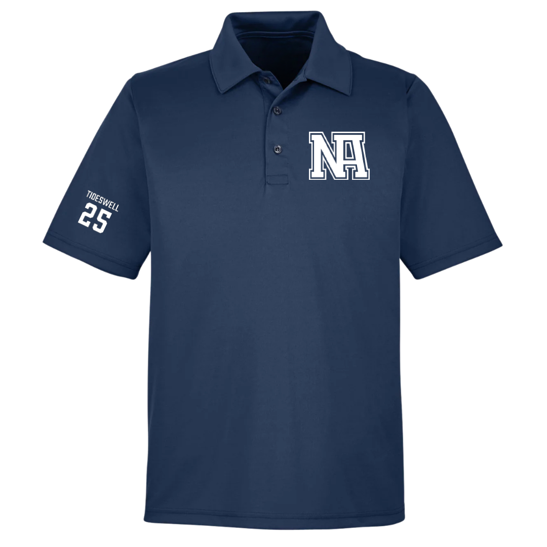 North American University Soccer (M) Navy Polo - #25 Kyle Tideswell