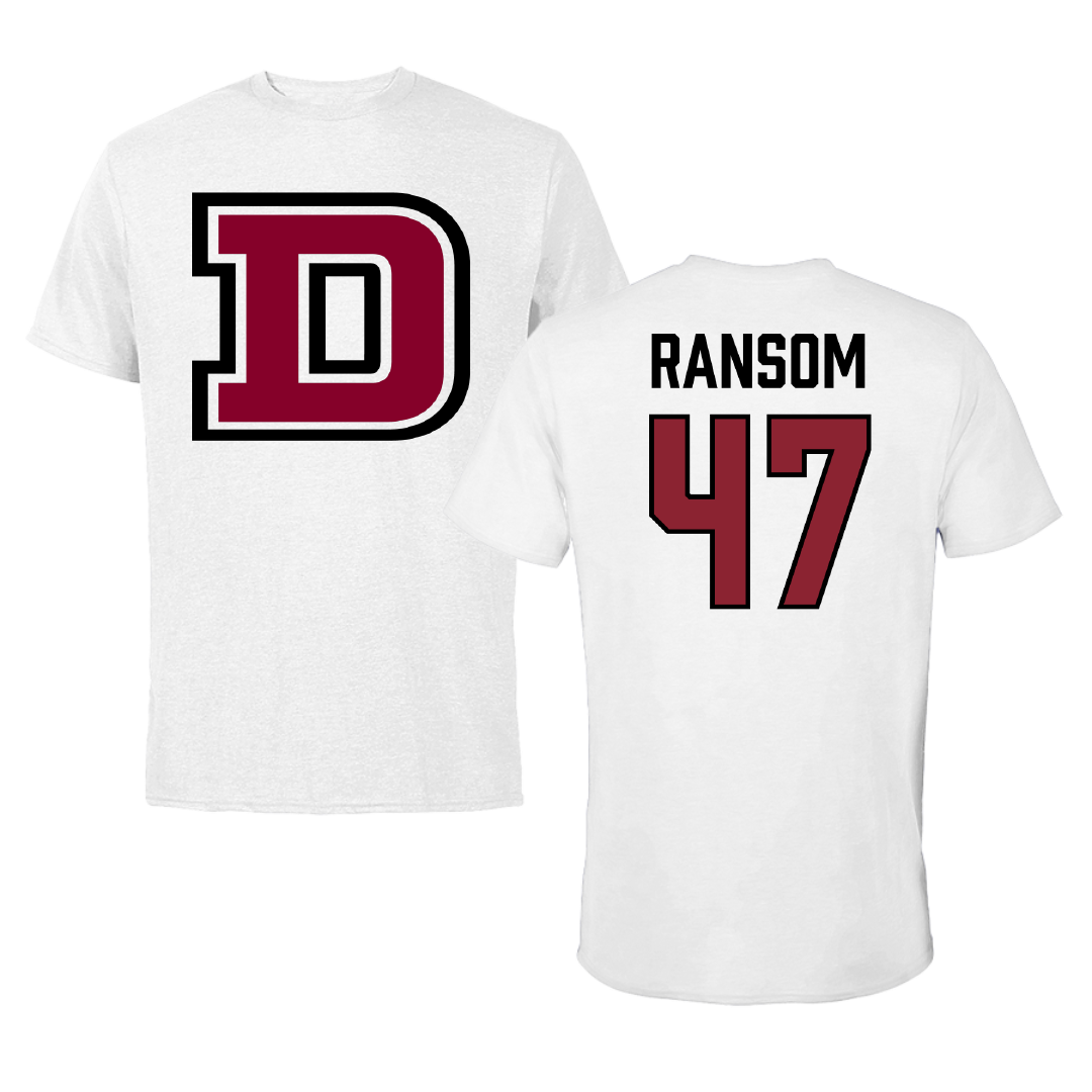 Dean College Football White Tee - #47 Collier Ransom