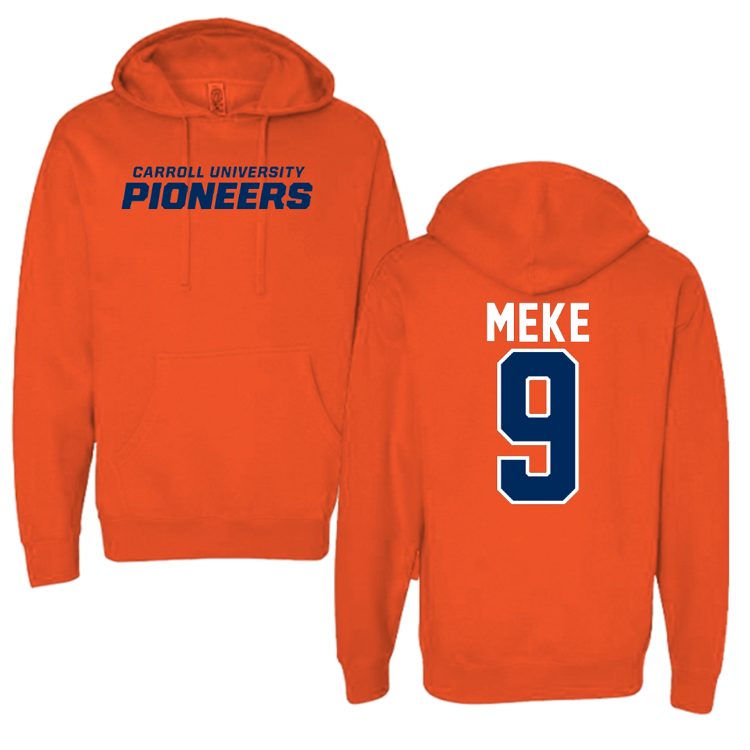 Carroll University Soccer Orange Hoodie - #9 Matthew Meke
