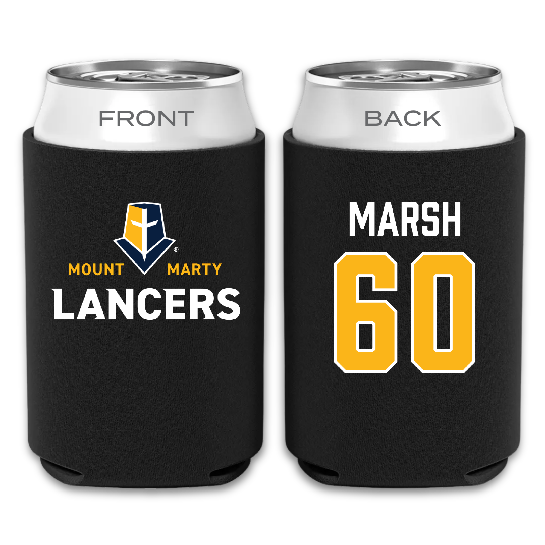 Mount Marty University Football Black Can Cooler - #60 Devin Marsh