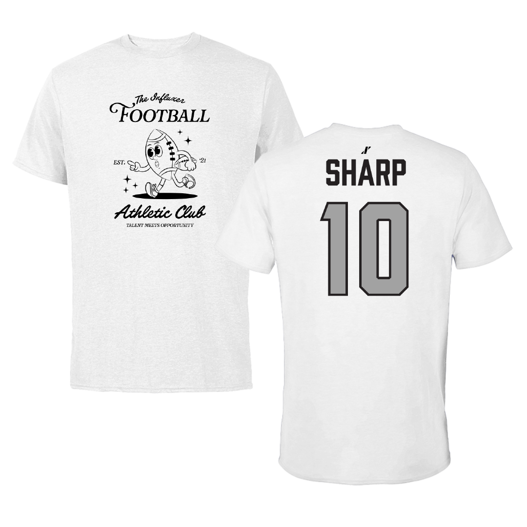 Football White Influxer Athletic Club Tee - #10 Bauer Sharp