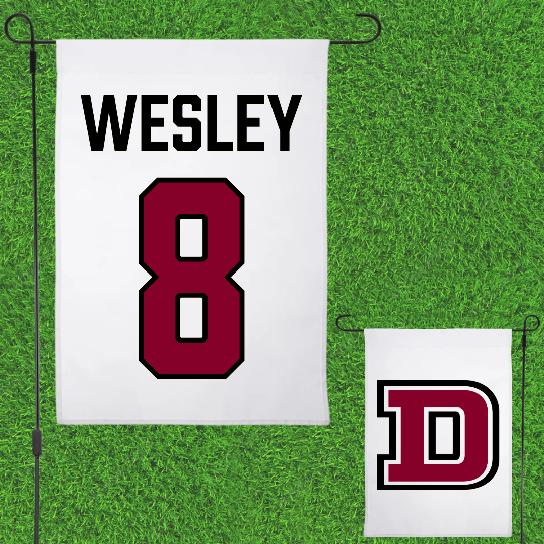 Dean College Football White Garden Flag - #8 Mar Wesley