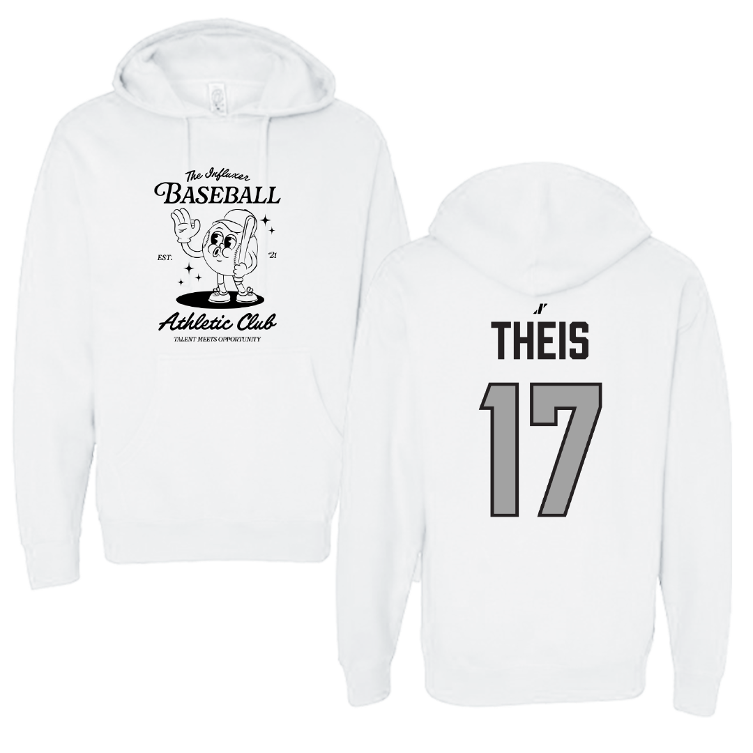 Baseball White Influxer Athletic Club Hoodie - #17 Braden Theis