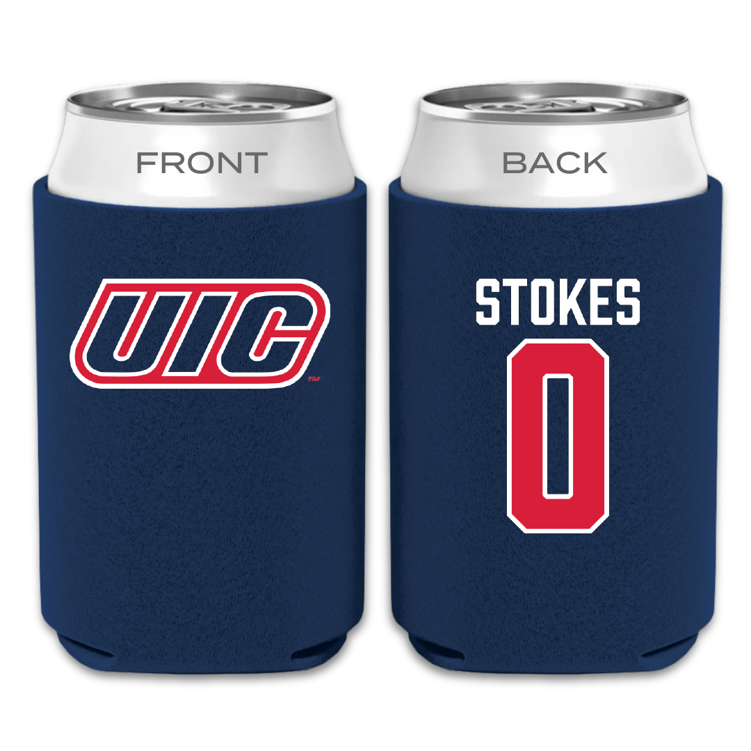 UIC Basketball Navy Can Cooler - #0 Jalysa Stokes
