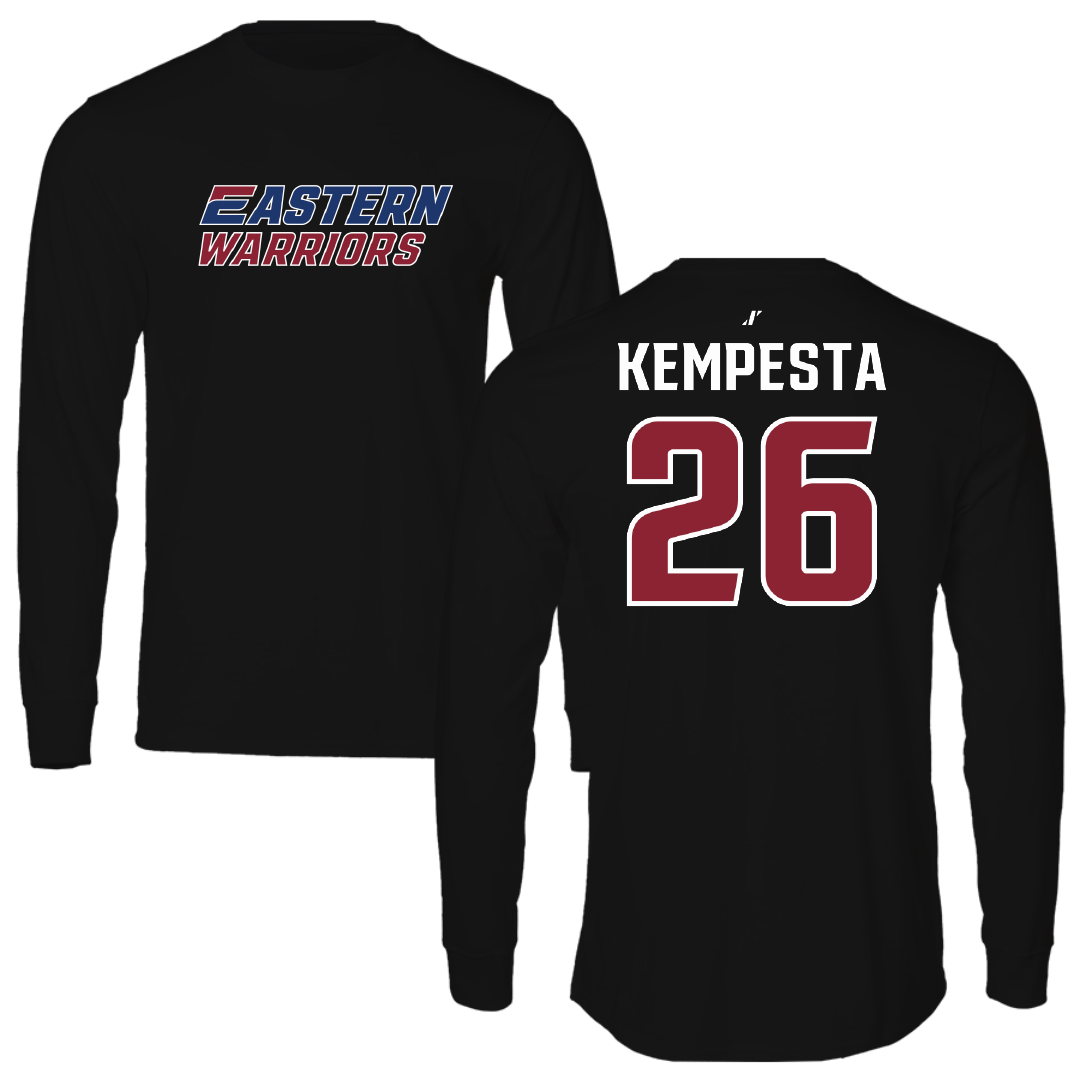 Eastern Connecticut State University Baseball Black Performance Long Sleeve - #26 Ayden Kempesta