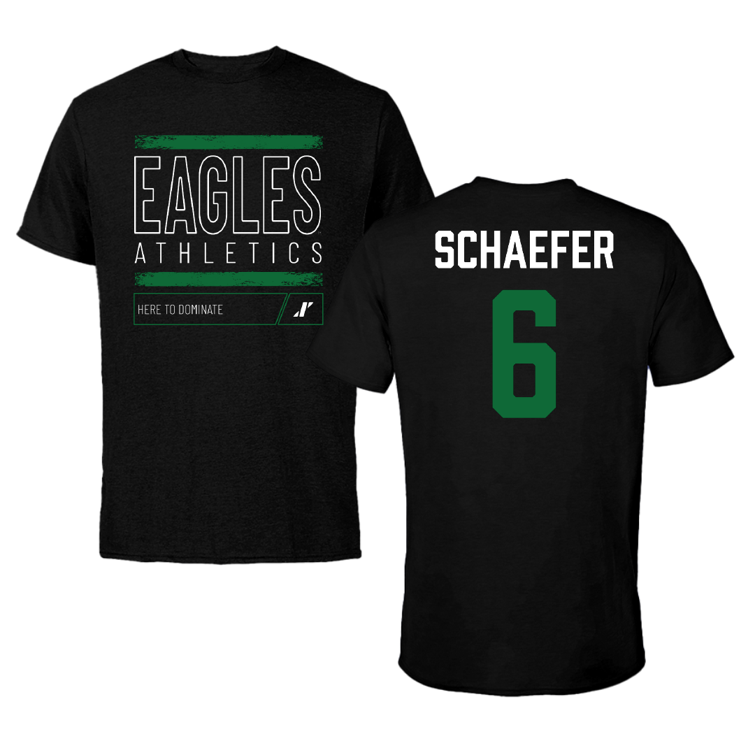 Eastern Michigan University Volleyball (W) Black Dominate Tee - #6 Mia Schaefer