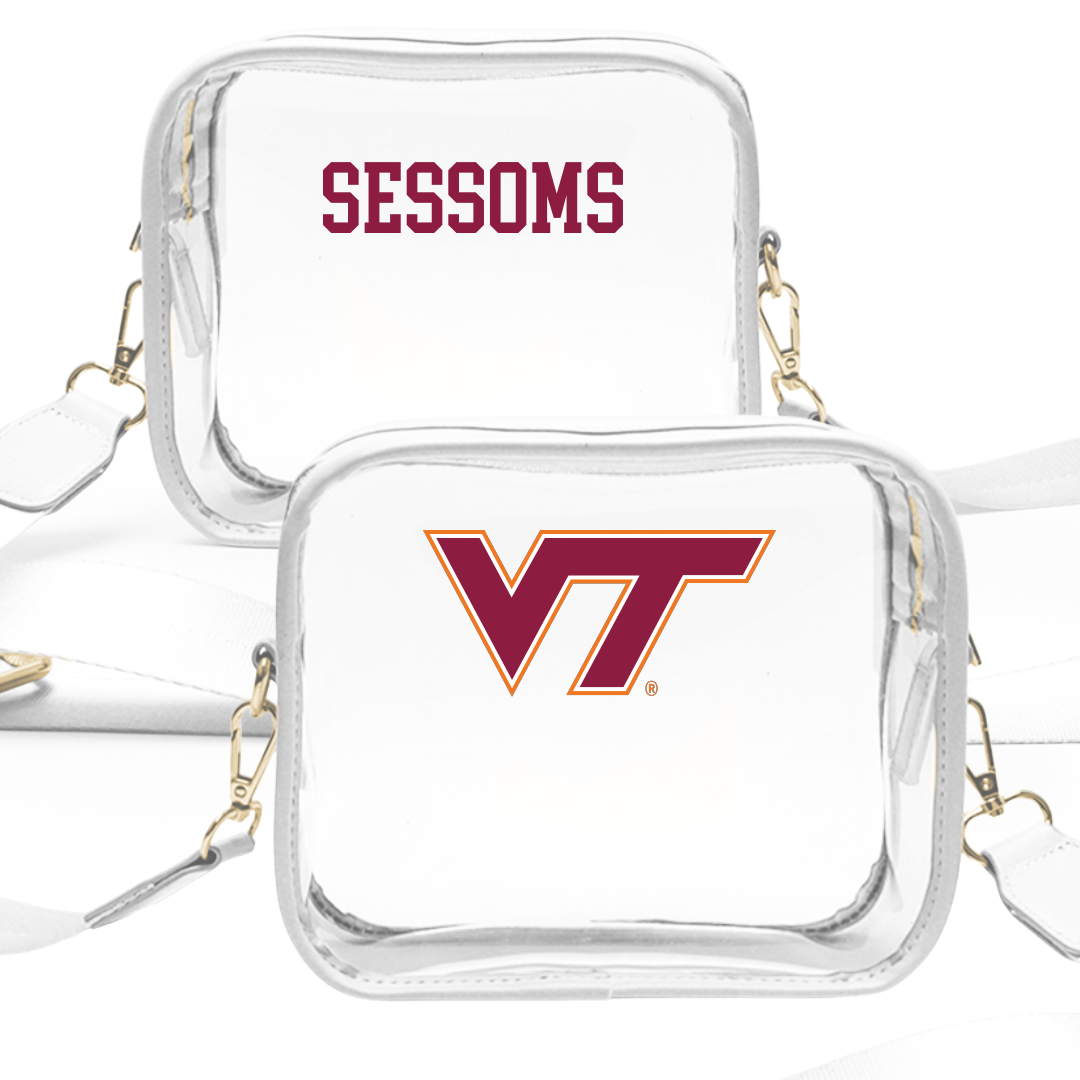 Virginia Tech Cheer White Clear Stadium Bag - James Sessoms
