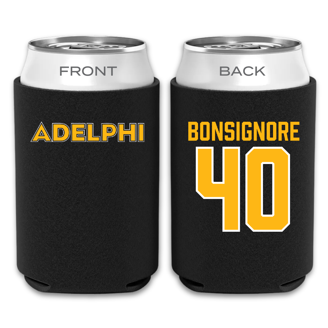 Adelphi University Baseball Black Can Cooler - #40 Tyler Bonsignore