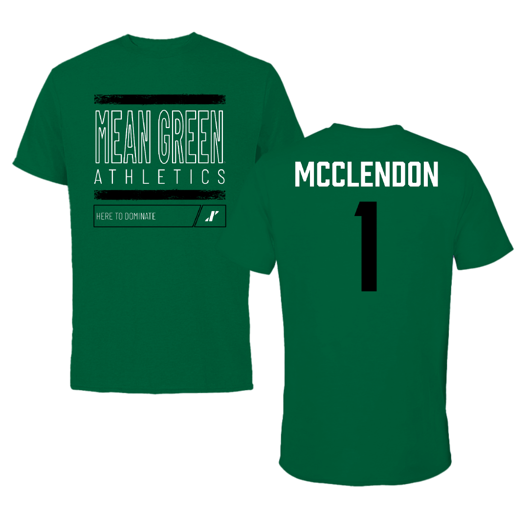 University of North Texas Basketball (M) Green Dominate Performance Tee - #1 Will McClendon