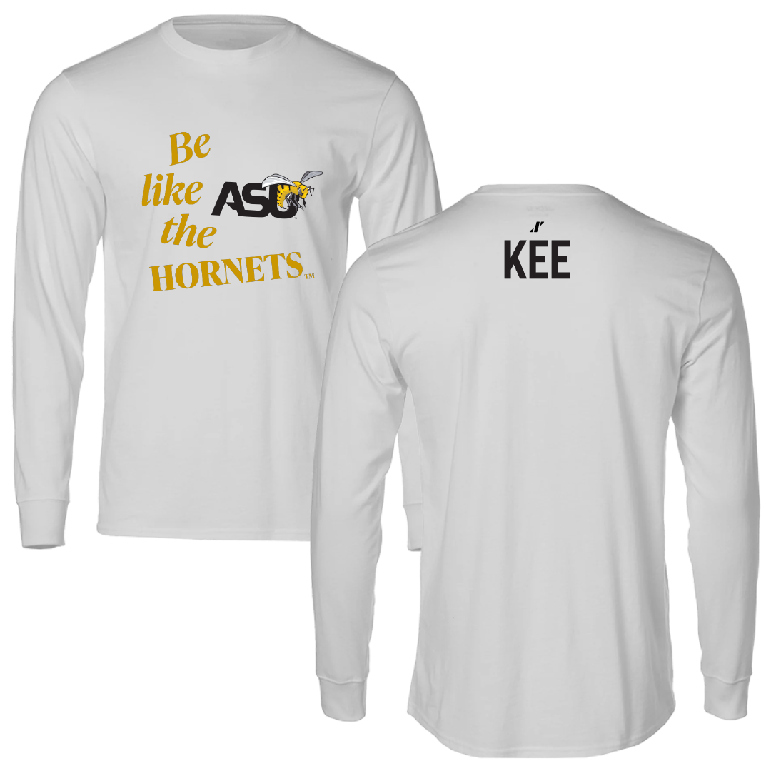 Alabama State University TF and XC Light Gray Be Like Us Performance Long Sleeve - Vejarrica Kee