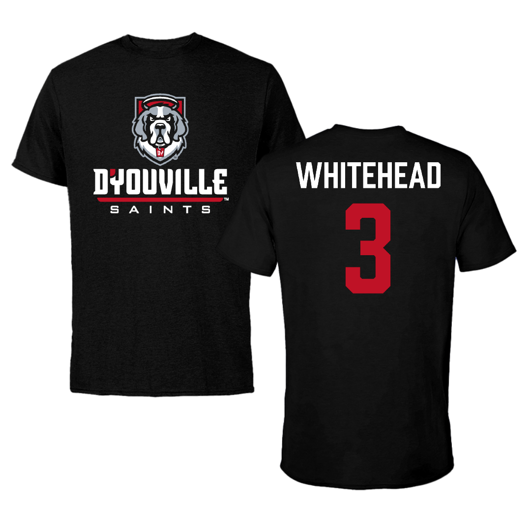 D'Youville University Baseball Black Performance Tee - #3 Aiden Whitehead