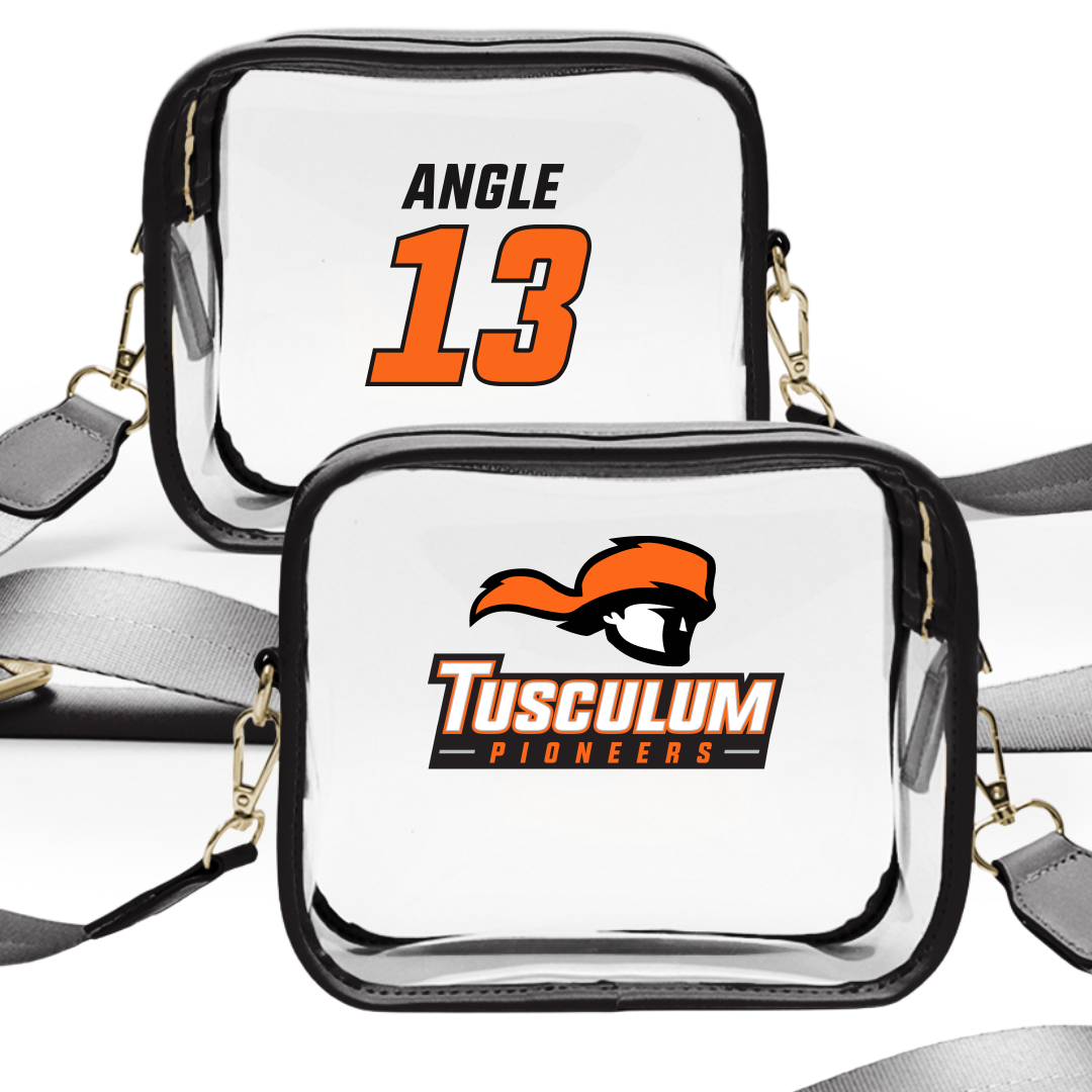 Tusculum University Softball Black Clear Stadium Bag - #13 MacKenzy Angle
