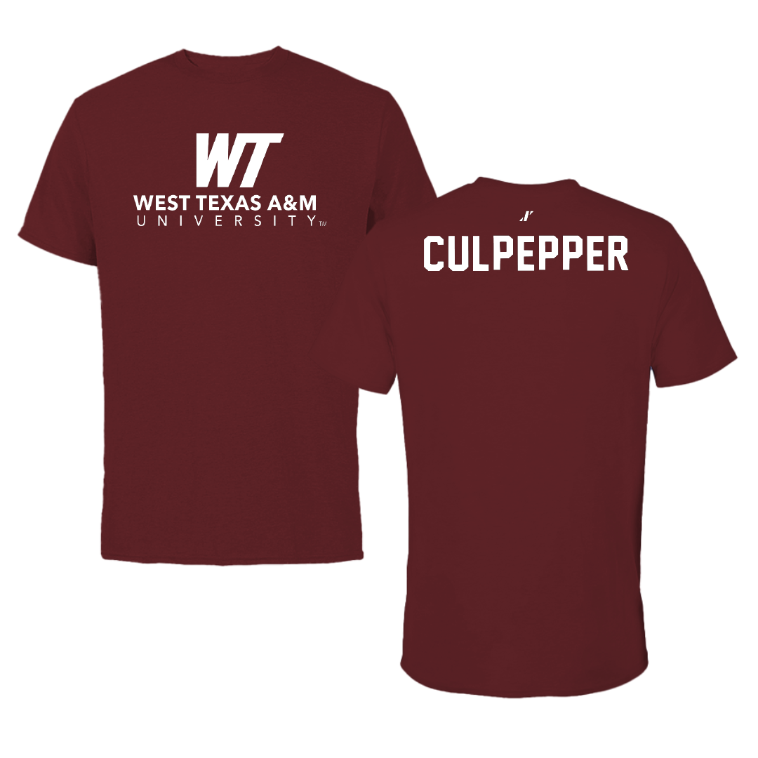 West Texas A&M University Golf Maroon Performance Tee - Logan Culpepper