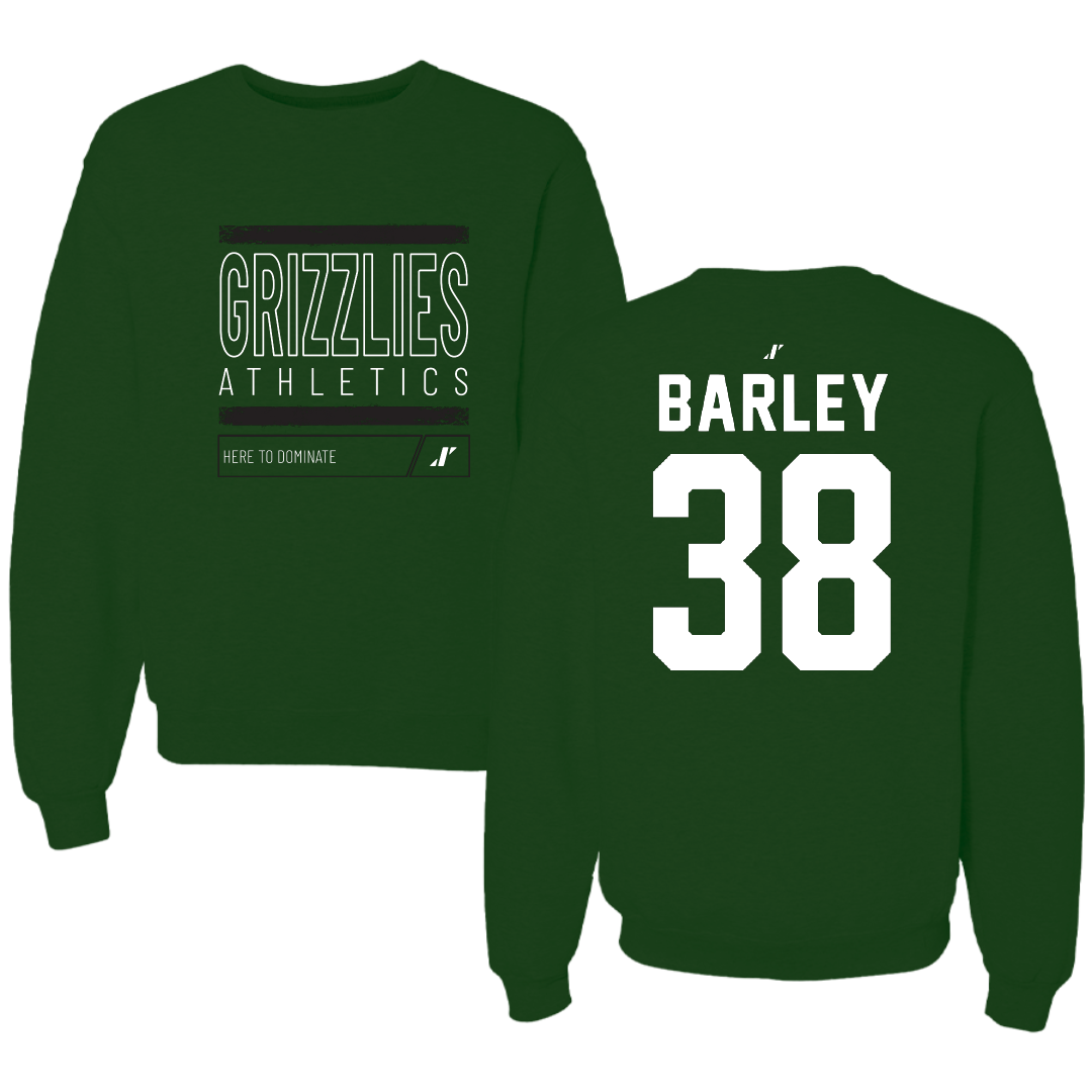 Adams State University Lacrosse Forest Green Dominate Crewneck - #38 Kai Barley