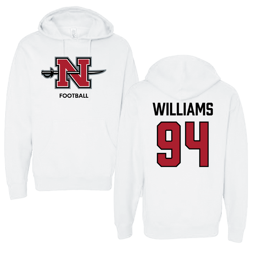 Nicholls State University Football White Hoodie - #94 Nick Williams