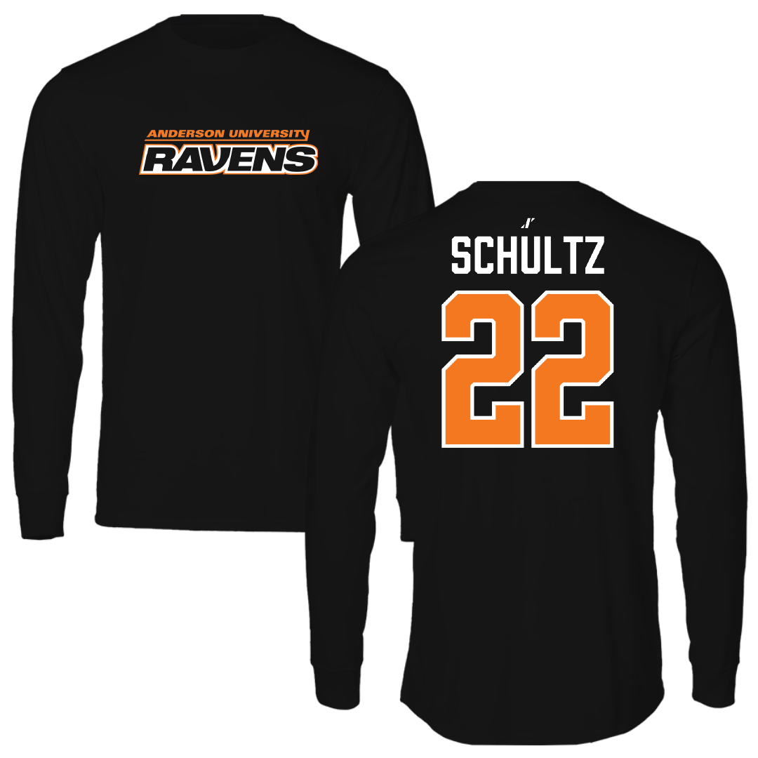 Anderson University (Indiana) Softball Black Performance Long Sleeve - #22 Alexis Schultz