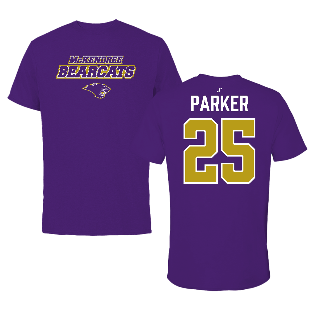 McKendree University Basketball Purple General Tee - #25 Carson Parker