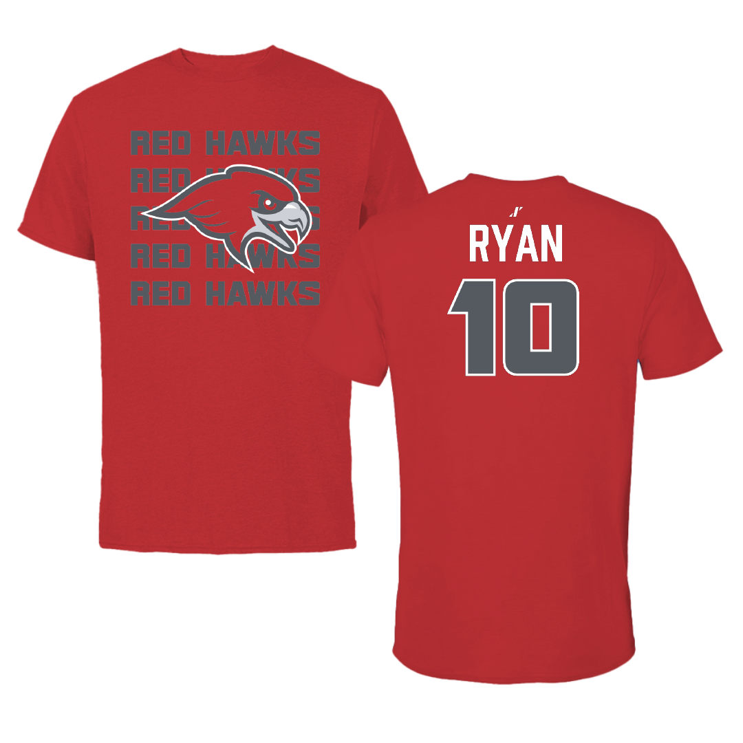 Montclair State University Basketball (M) Red General Tee - #10 Shane Ryan
