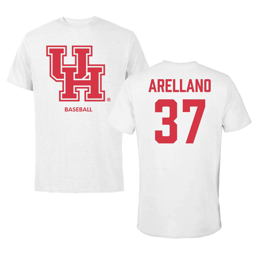 University of Houston Baseball White Tee - #37 Hector Arellano