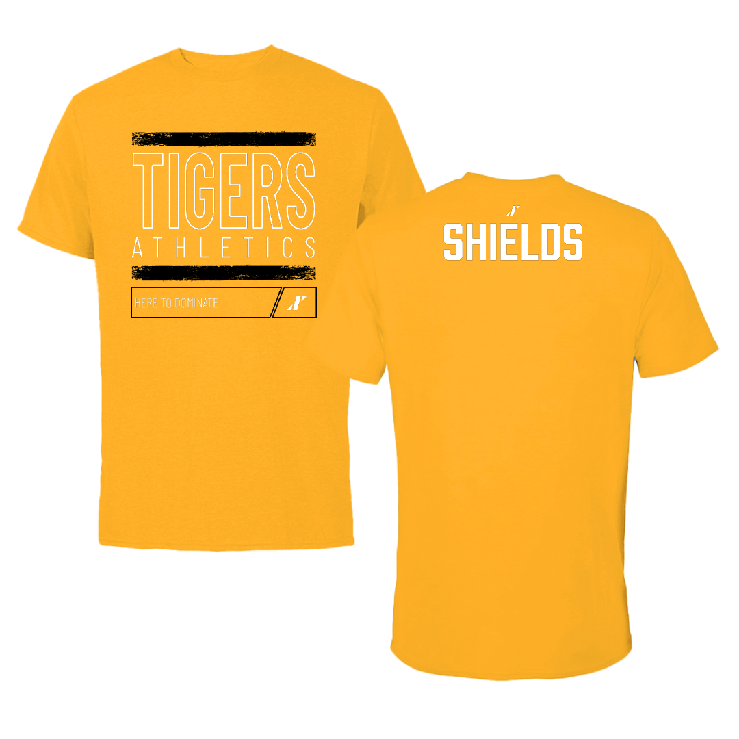 Fort Hays State University Wrestling (M) Gold Dominate Tee - Aiden Shields