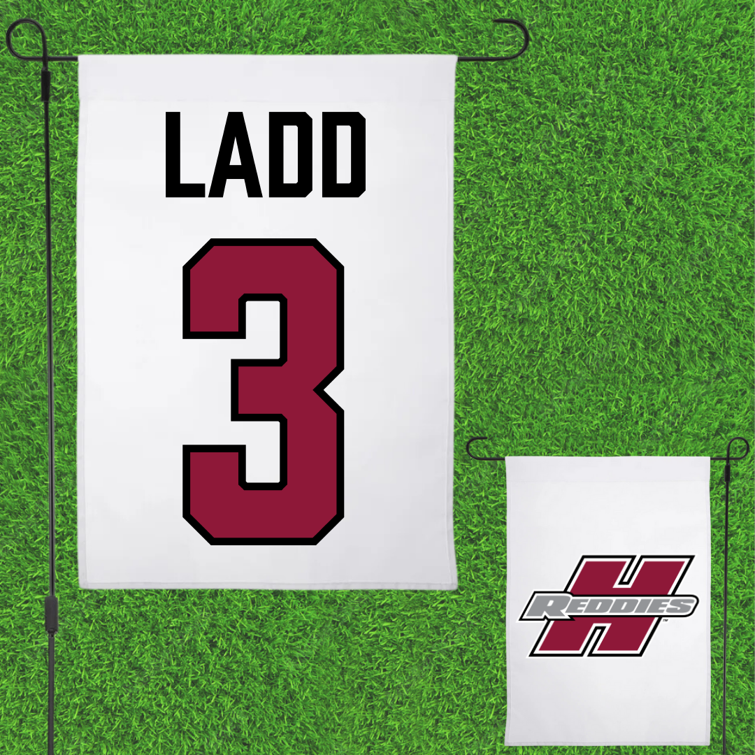 Henderson State University Baseball White Garden Flag - #3 Driftin Ladd