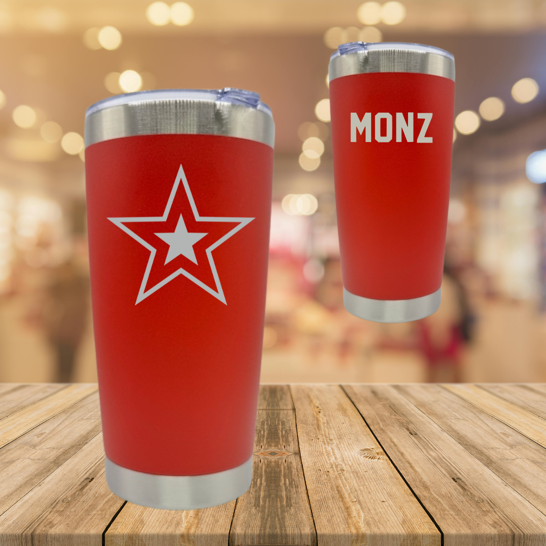 Robert Morris University TF and XC Red Stainless Steel Tumbler - Dea Monz