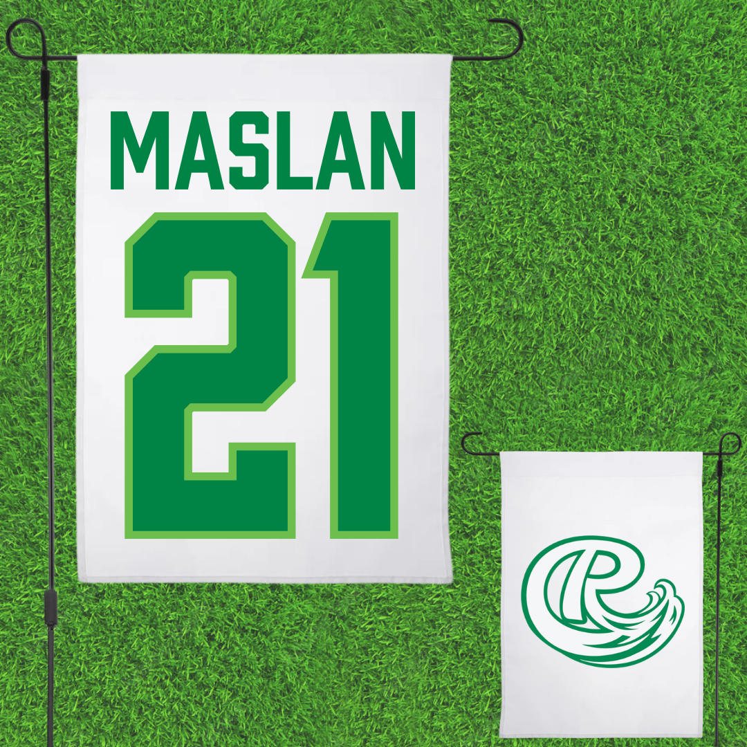 Roosevelt University Baseball White Garden Flag - #21 Kyle Maslan