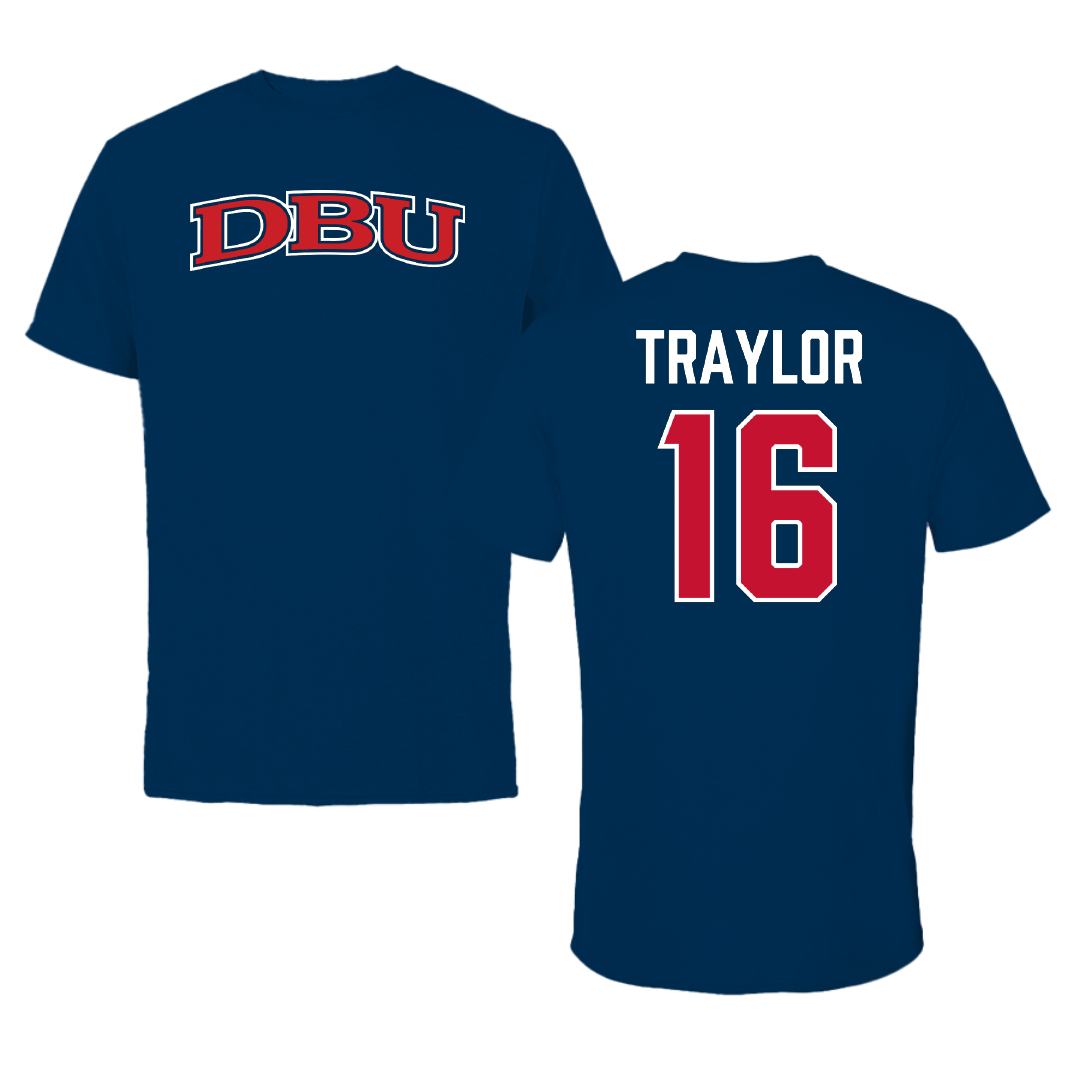 Dallas Baptist University Lacrosse Navy DBU Tee - #16 Noah Traylor