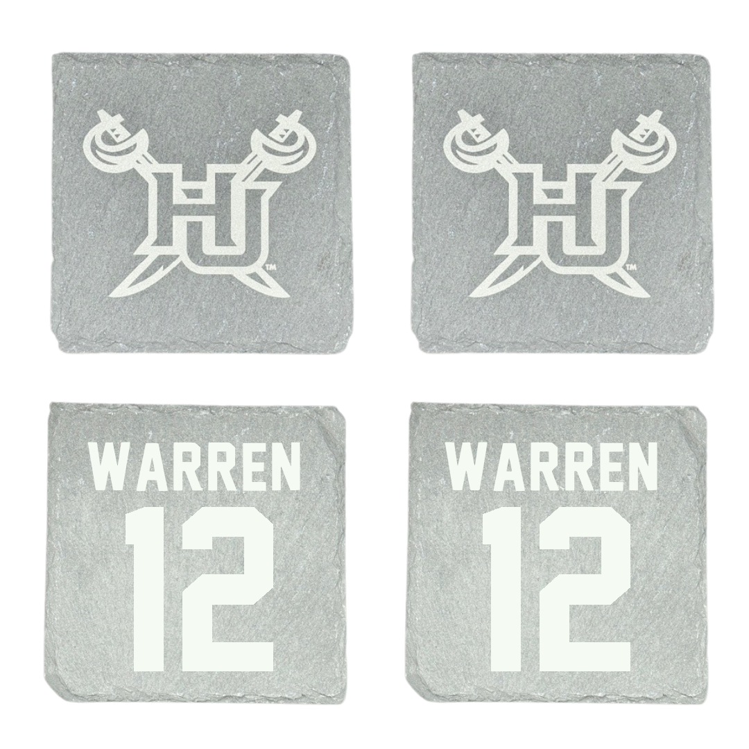 Hampton University Volleyball Stone Coaster (4 Pack)  - #12 Morgan Warren