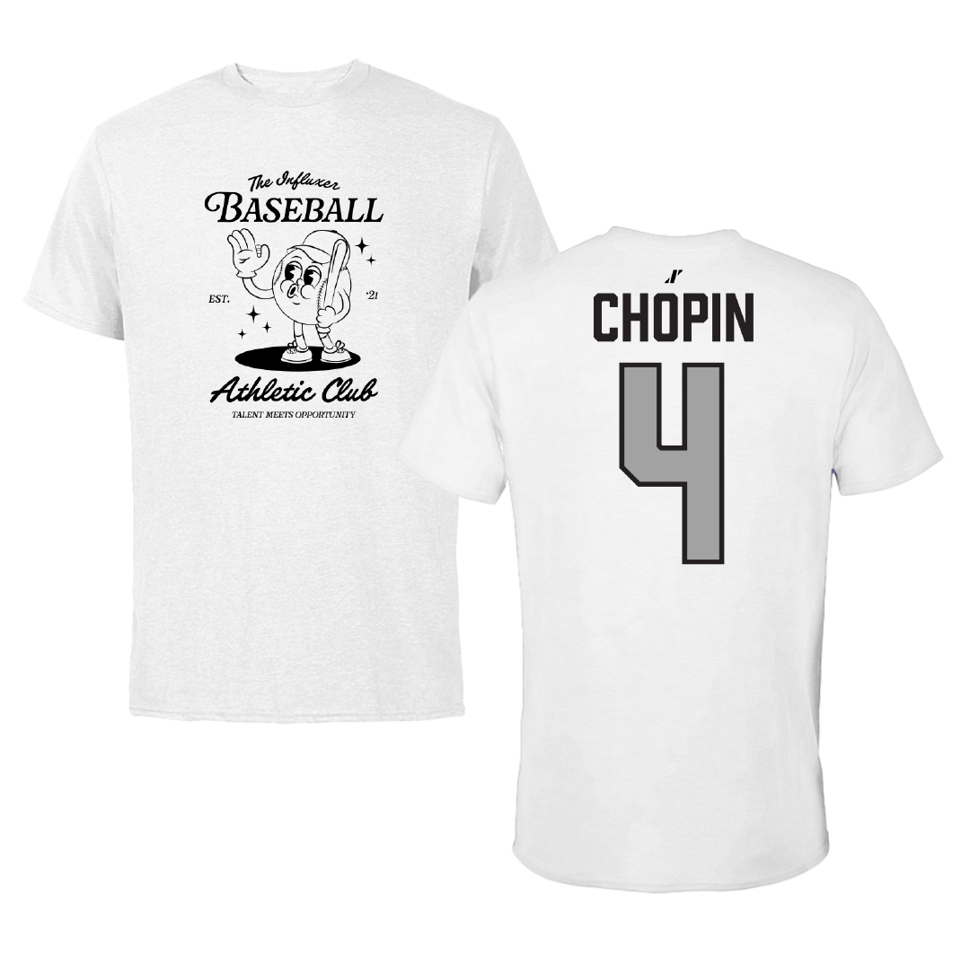 Baseball White Influxer Athletic Club Tee - #4 Chase Chopin