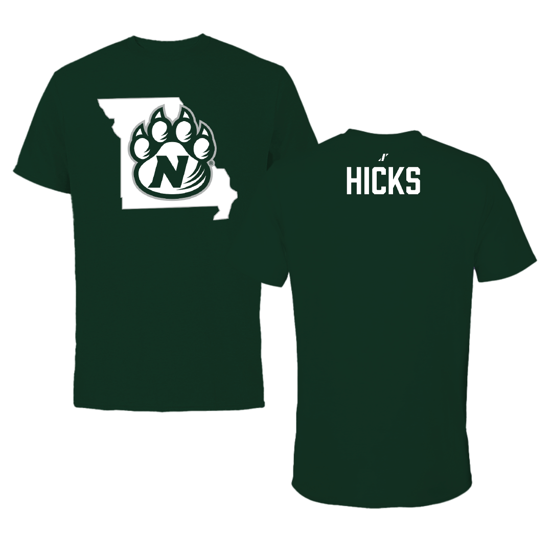 Northwest Missouri State University TF and XC Forest Green State Tee - Jaeger Hicks