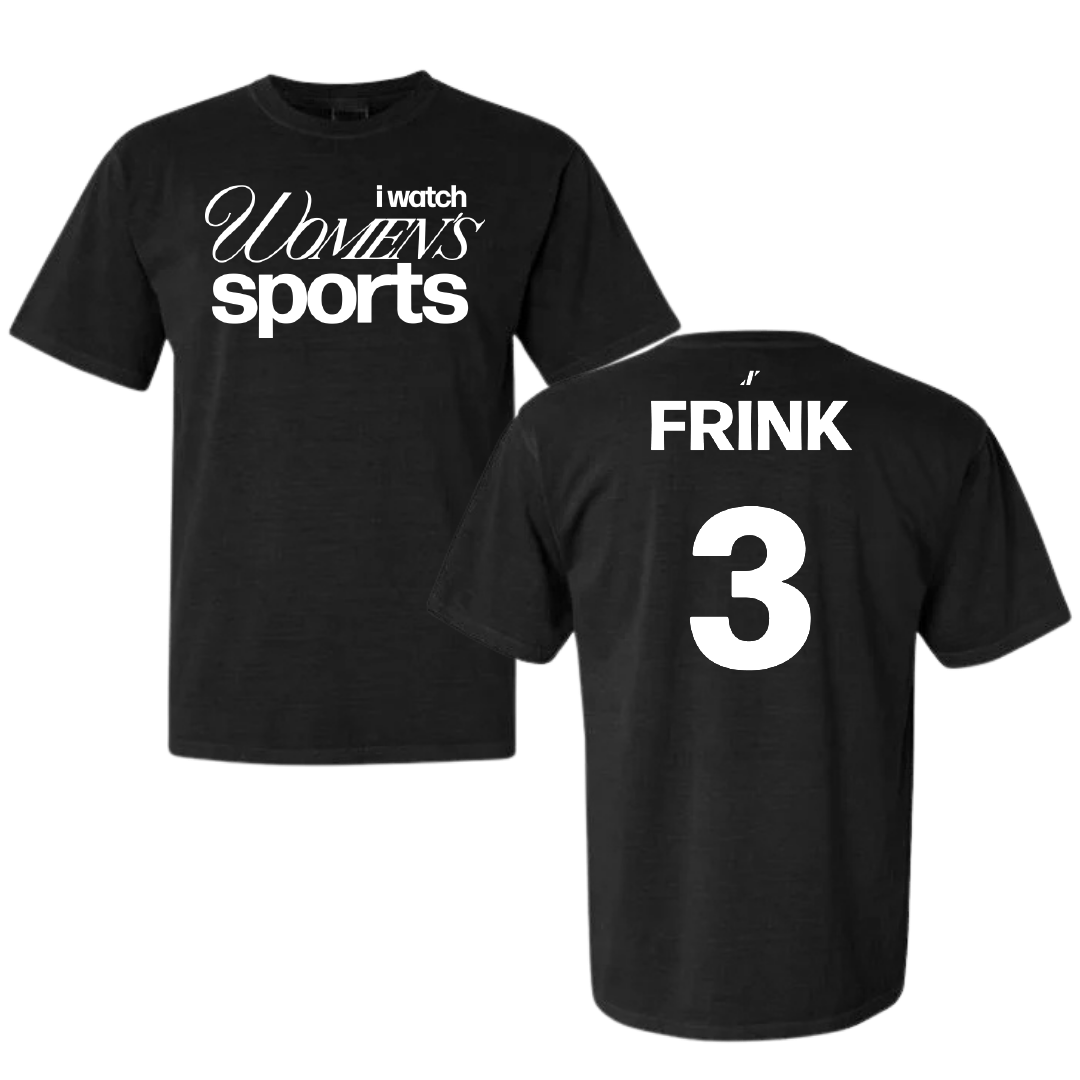University at Albany Lacrosse Black WHM Comfort Colors Tee - #3 Jaedyn Frink