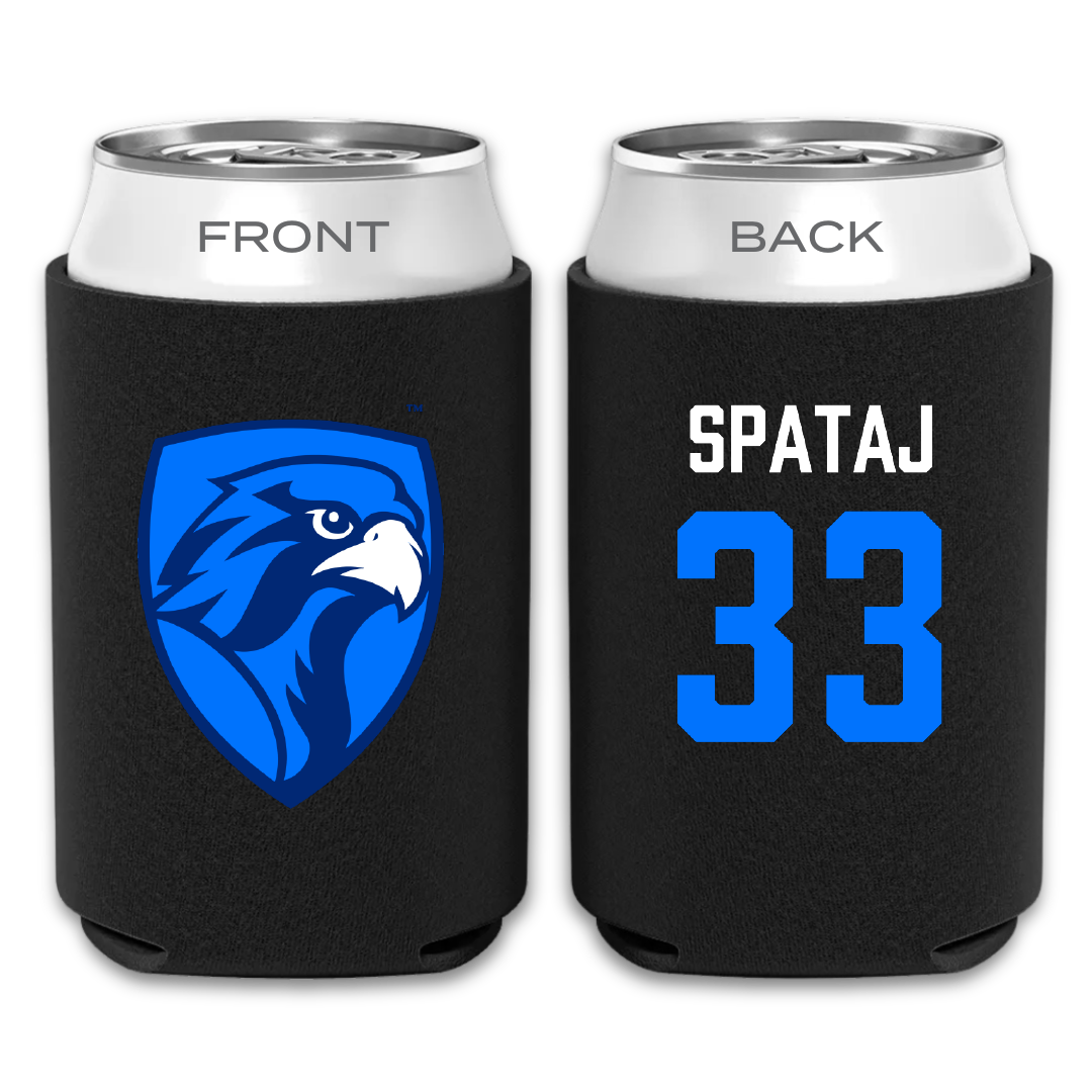 Albertus Magnus College Baseball Black Can Cooler - #33 Elijah Spataj