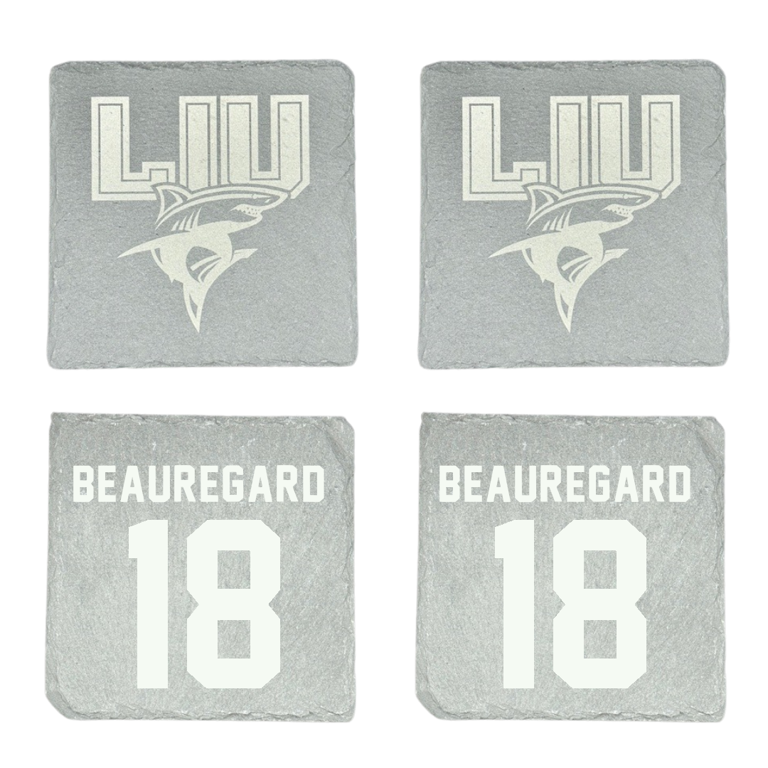 Long Island University Soccer Stone Coaster (4 Pack)  - #18 Casey Beauregard