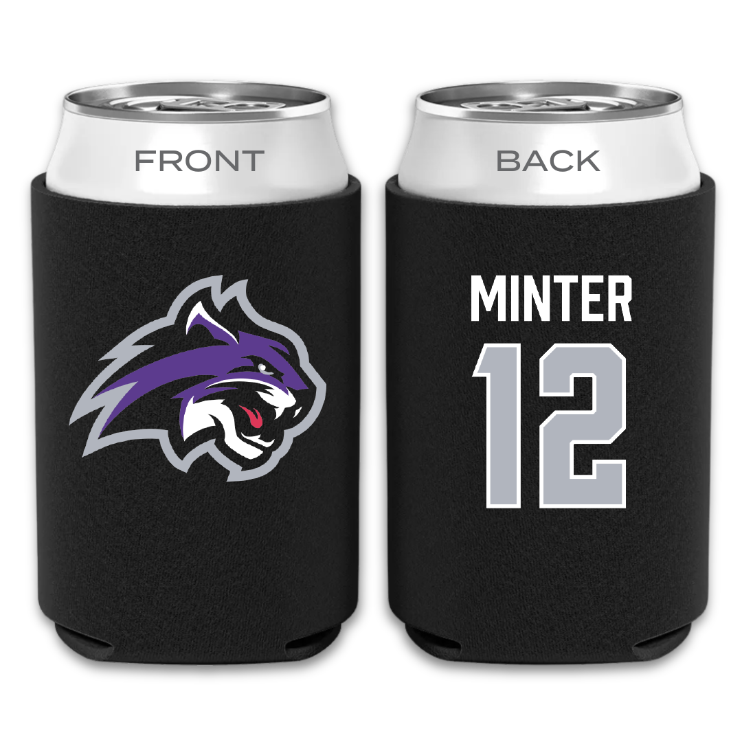 Wiley University Baseball Black Can Cooler - #12 Tyson Minter