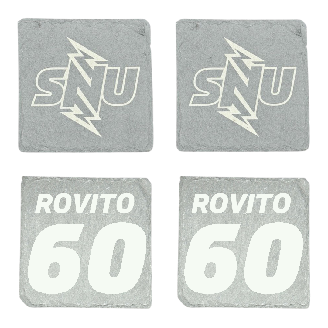 Southern Nazarene University Football Stone Coaster (4 Pack)  - #60 Devin Rovito
