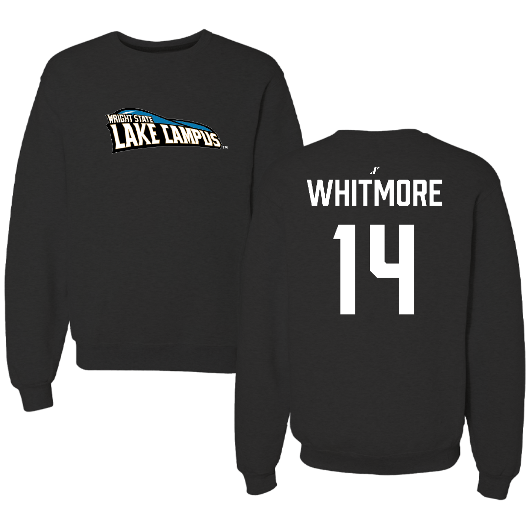 Wright State University Lake Campus Basketball (M) Black Crewneck - #14 Marcus Whitmore