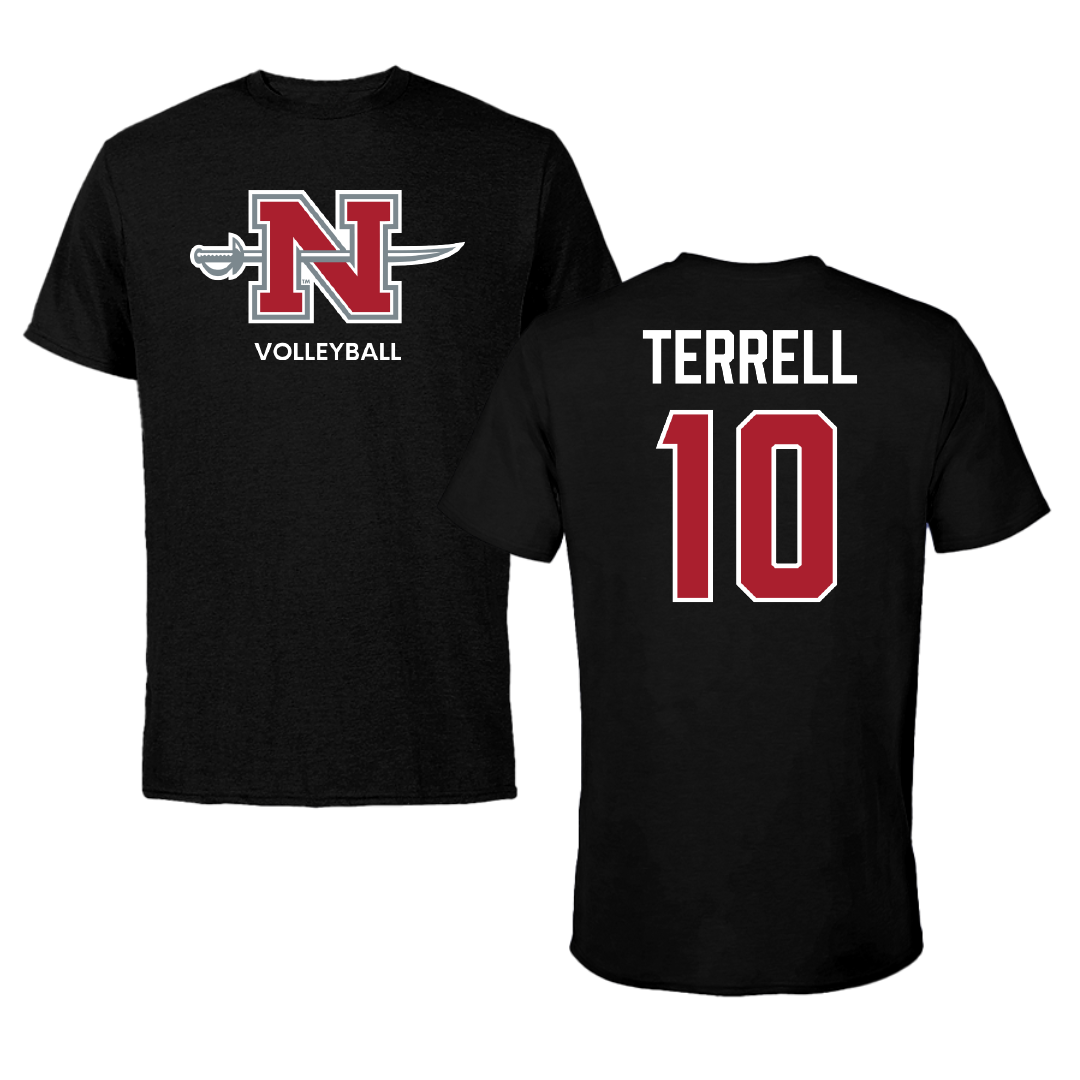 Nicholls State University Volleyball (W) Black Mascot Performance Tee - #10 Tierney Terrell