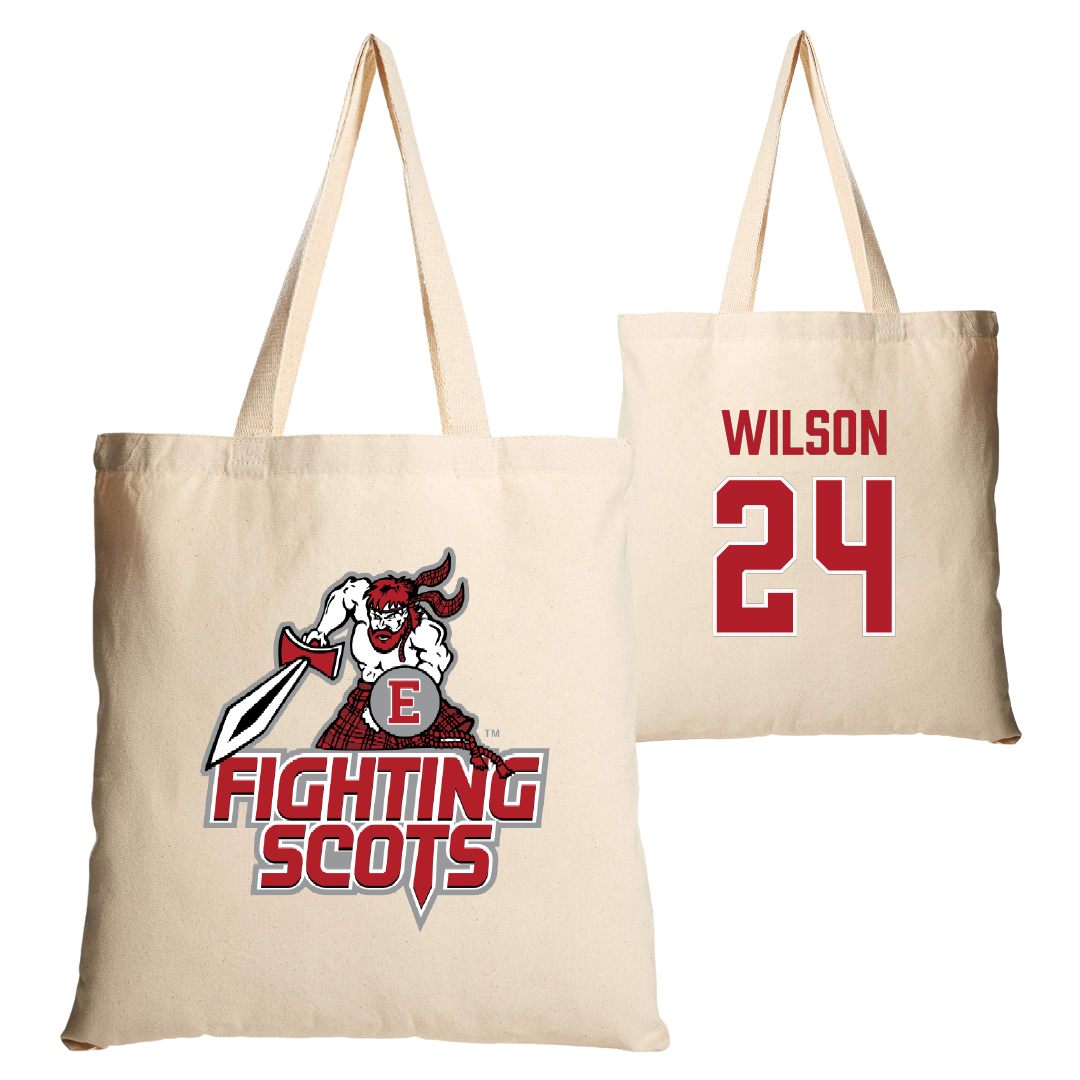 PennWest Edinboro Lacrosse (W) Tan Canvas Tote Bag - #24 Haylee Wilson