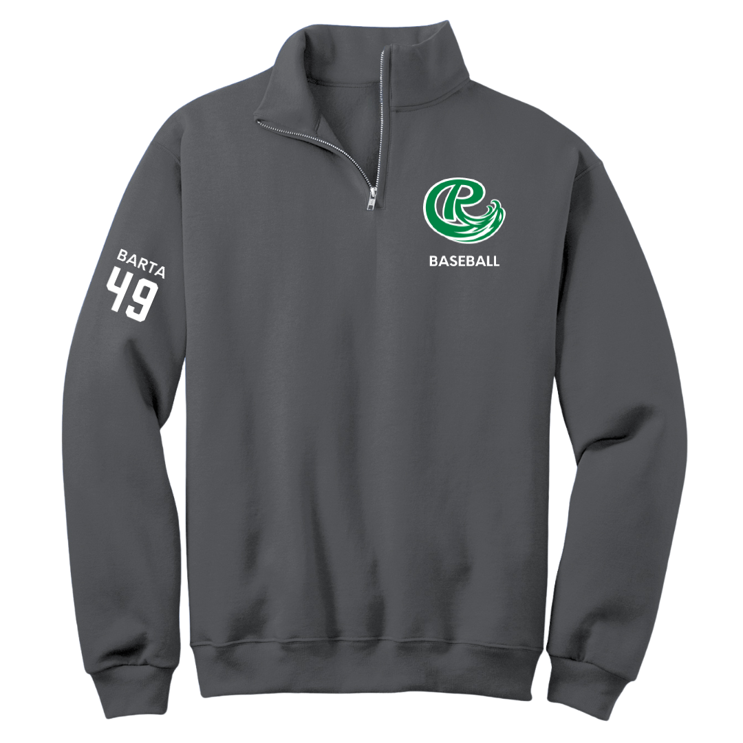 Roosevelt University Baseball Dark Gray Quarter-Zip - #49 Joshua Barta