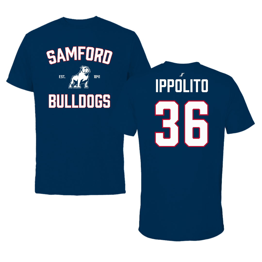 Samford University Football Navy General Tee - #36 Ty Ippolito