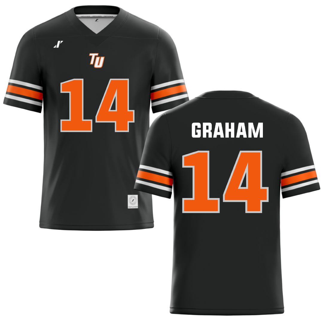 Tusculum University Black Football Jersey - #14 Jayson Graham