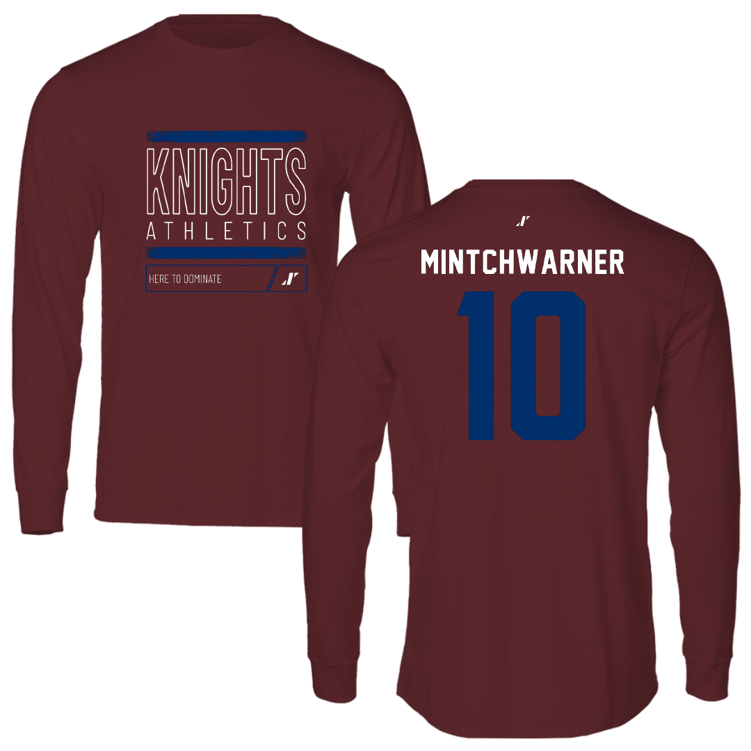 Fairleigh Dickinson University-Metropolitan Campus Lacrosse Maroon Dominate Performance Long Sleeve - #10 Lane Mintchwarner