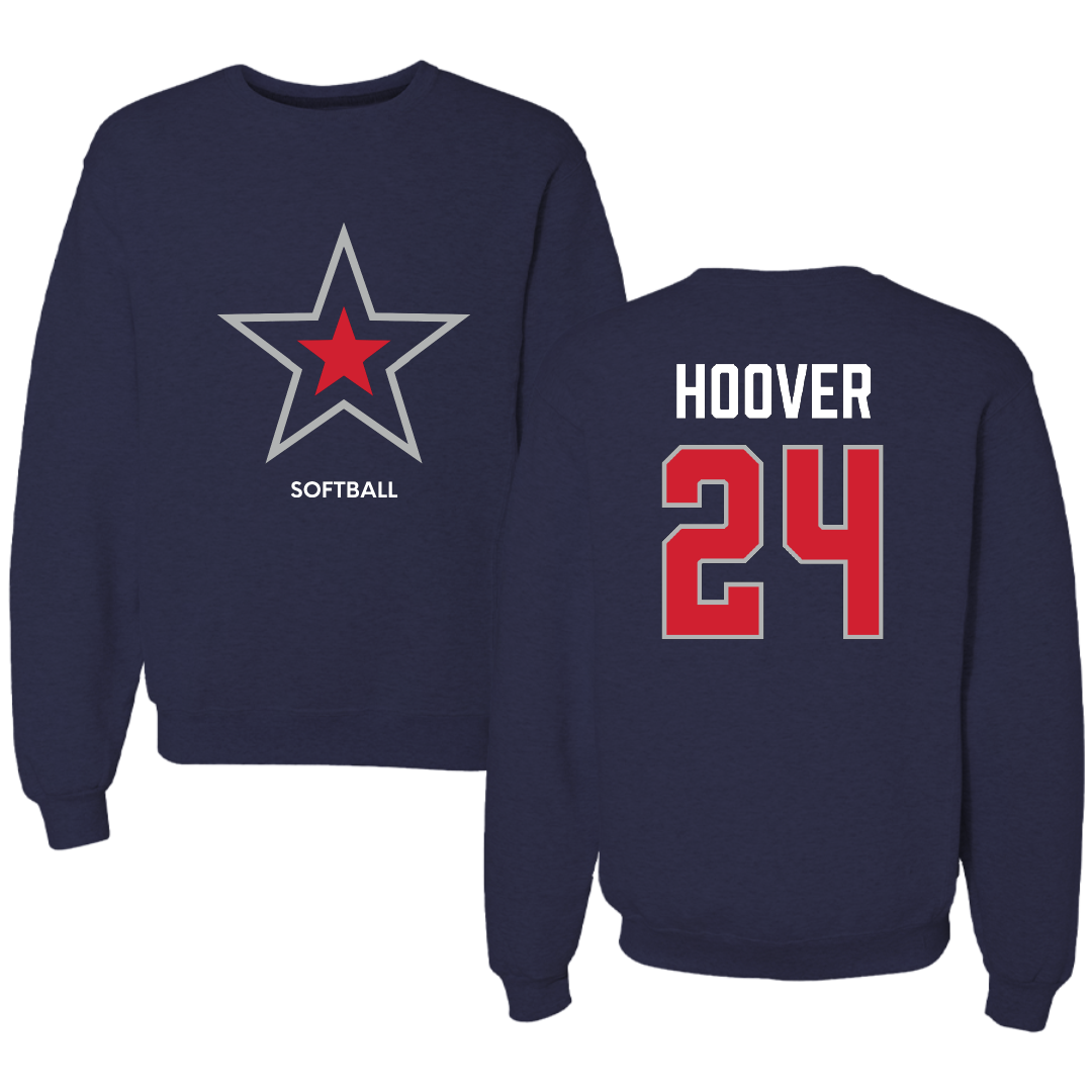 Robert Morris University Softball Navy Mascot Crewneck - #24 Mackenzie Hoover
