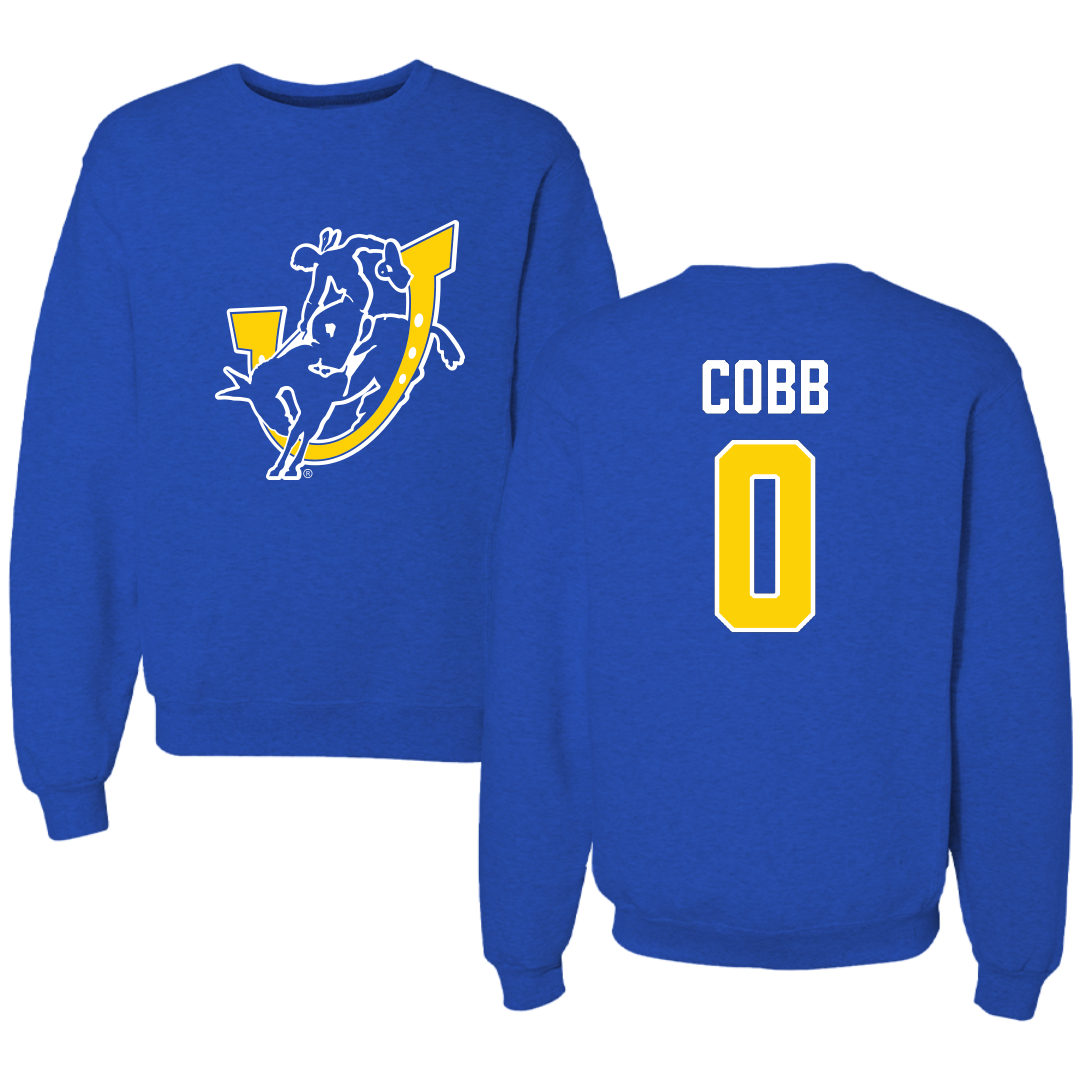 Southern Arkansas University Football Blue Crewneck - #0 Casey Cobb