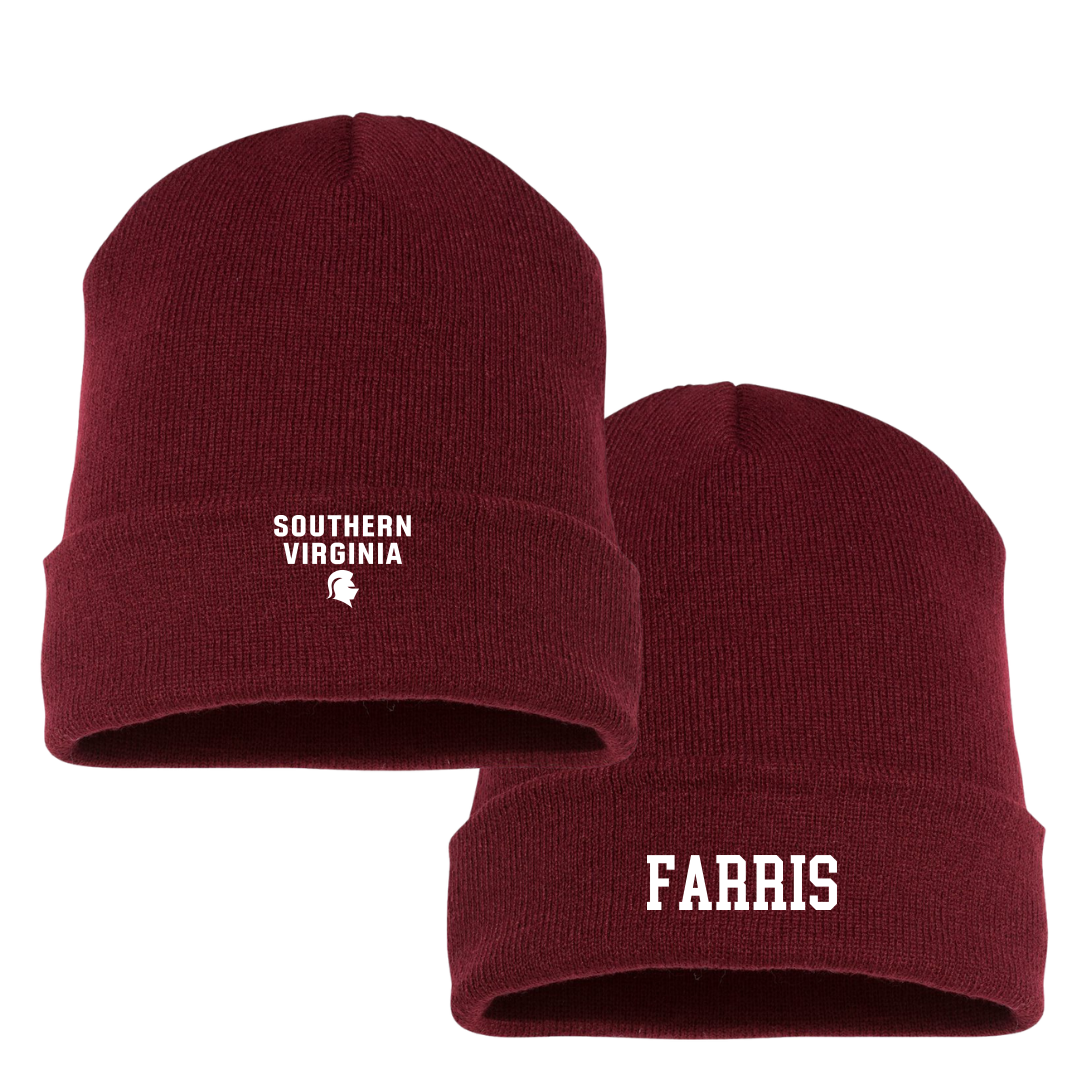 Southern Virginia University Baseball Maroon Beanie - #15 Ryan Farris