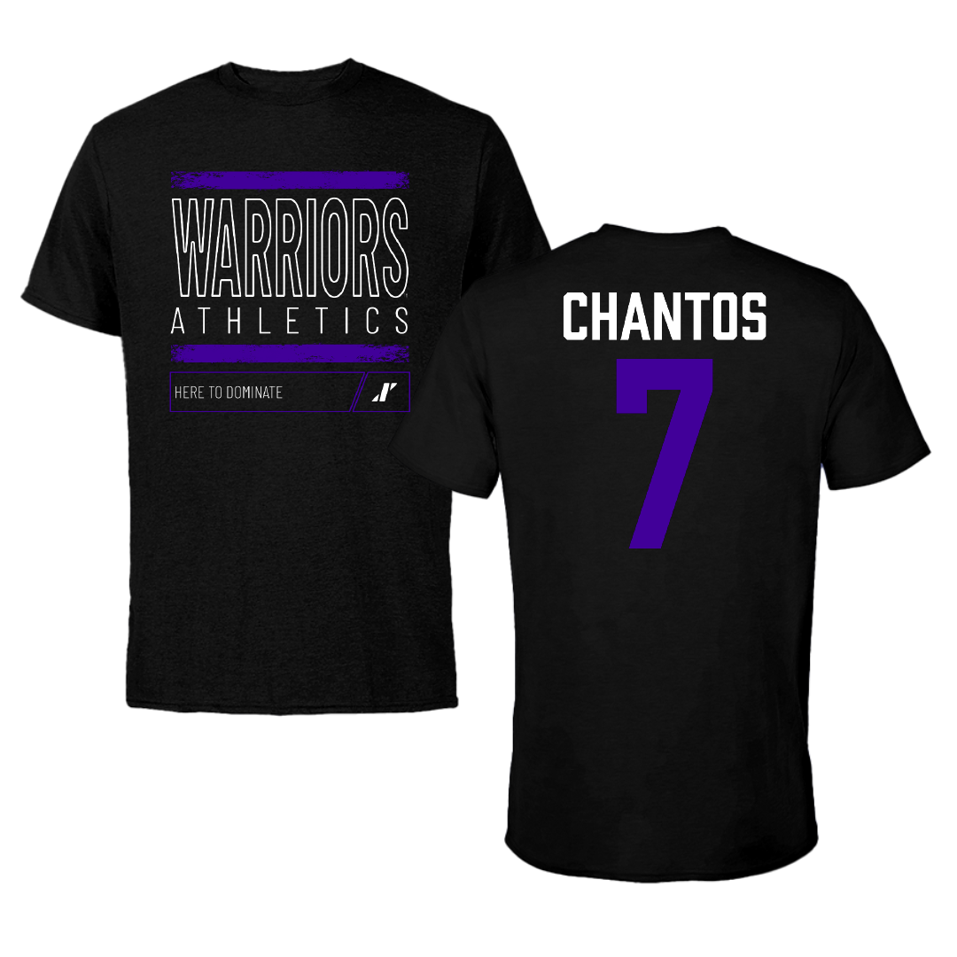 Winona State University Softball Black Dominate Tee - #7 Ashlee Chantos