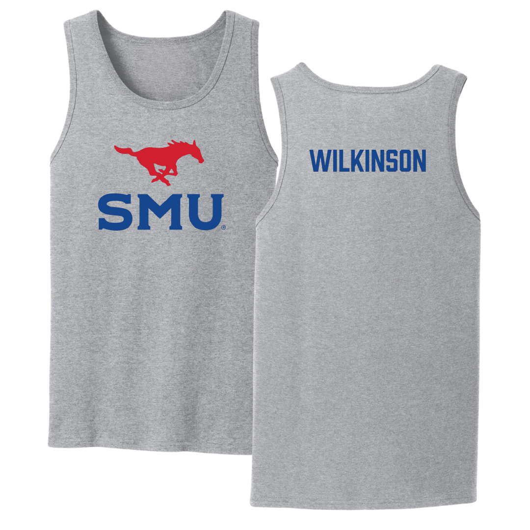 Southern Methodist University Equestrian Sport Gray Tank Top - Sakari Wilkinson