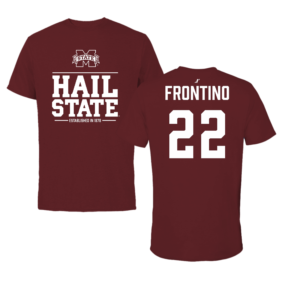 Mississippi State University Baseball Maroon General Tee - #22 Nick Frontino